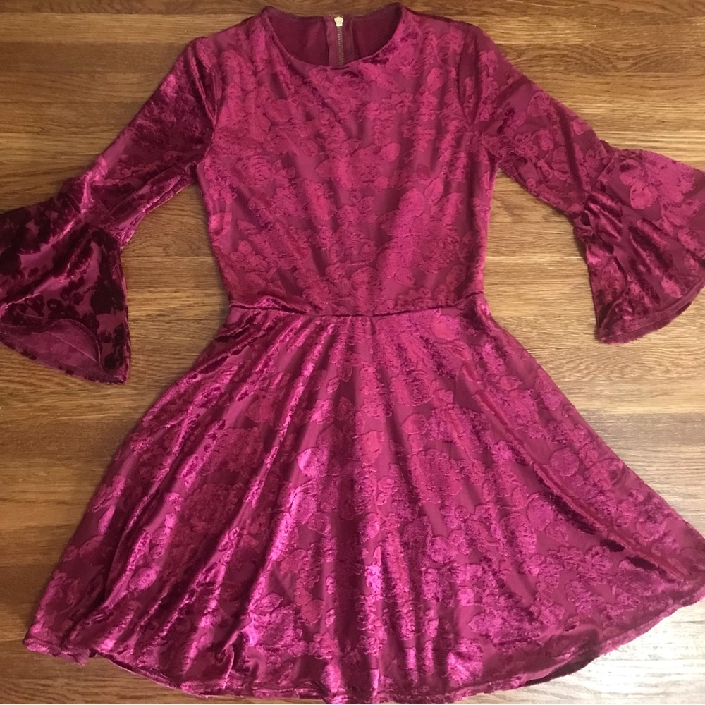 vintage 3/4 Whimsigoth mini dress velvet 3/4 90’s witchy grunge fairy